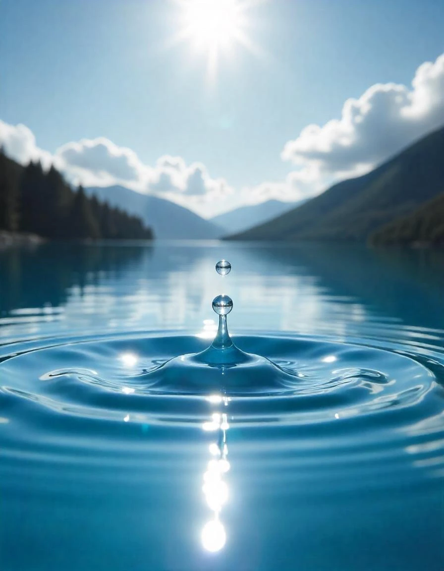 Water Purifying Technology · A drop falling into the water